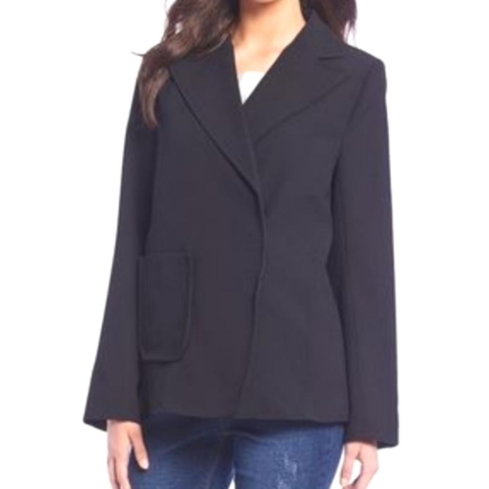 NWT Gibson Latimer Black Wide Notched Lapel Double Breasted Jacket Blazer